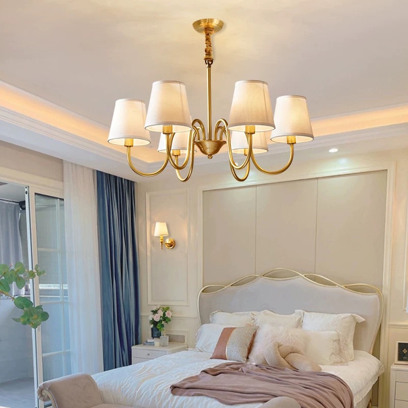 Interior Design Of House - Медная люстра для гостиной, спальни, кабинета,